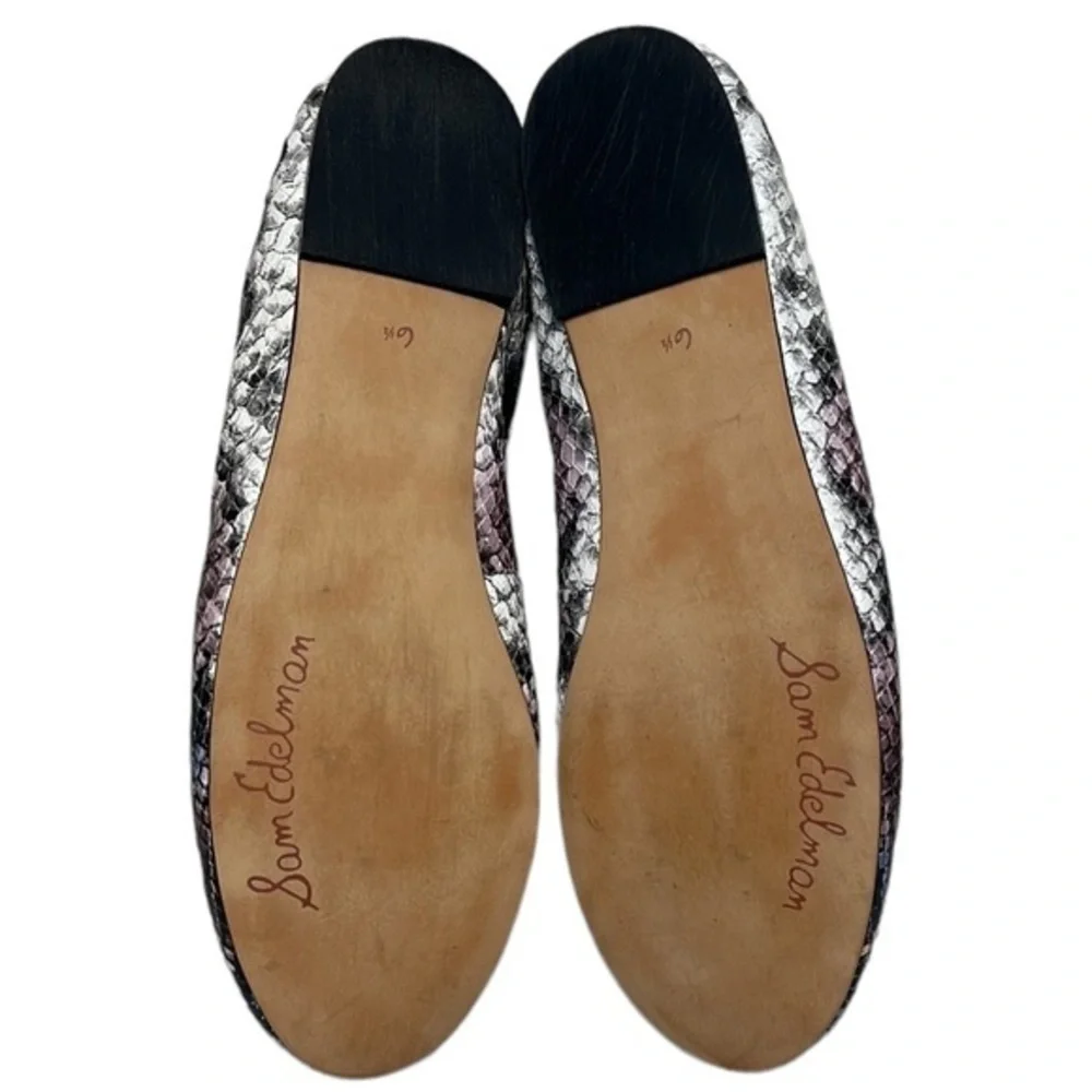 Sam Edelman Felicia Flat Smokey Blue Snake size 6 1/2